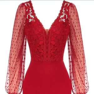 Grace Karin Women Long Sleeve V Neck Casual Cocktail Pencil Dress